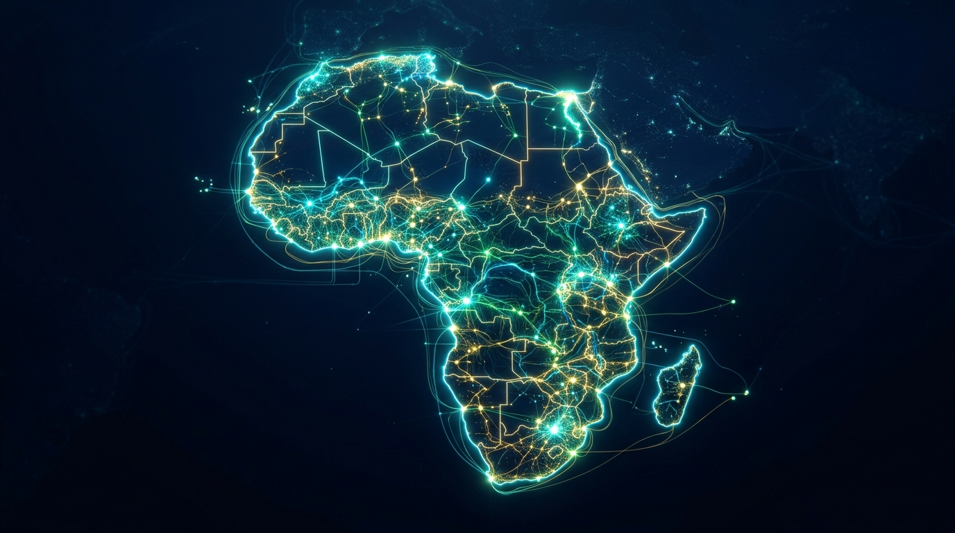 Digital map of Africa