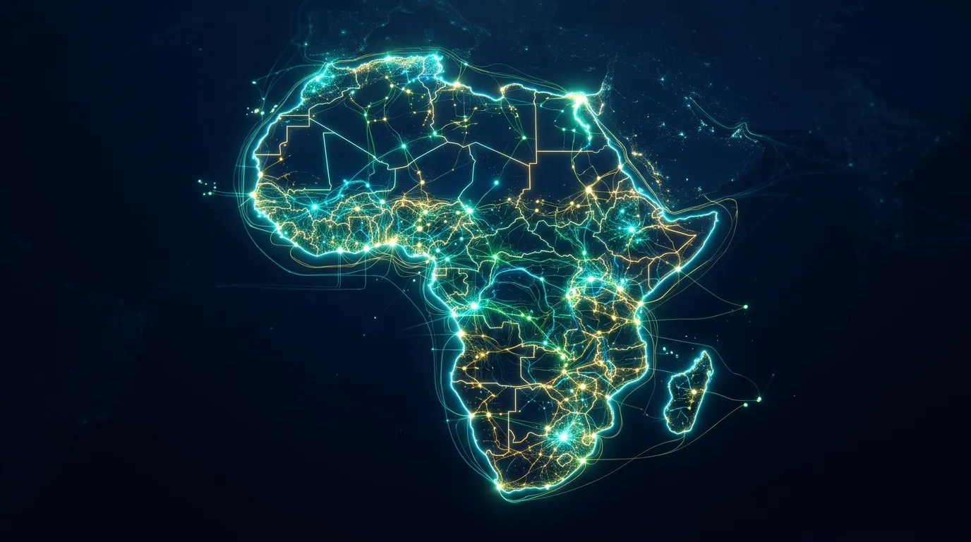 Digital map of Africa